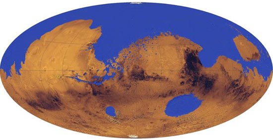 Một phần ba diện tích sao Hỏa từng là biển?