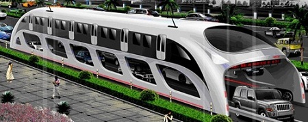 Trung Quốc giải quyết vấn nạn kẹt xe bằng xe buýt 3 chiều 