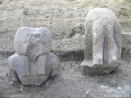 Tìm thấy tượng Pharaoh và thần cổ đại tại Ai Cập