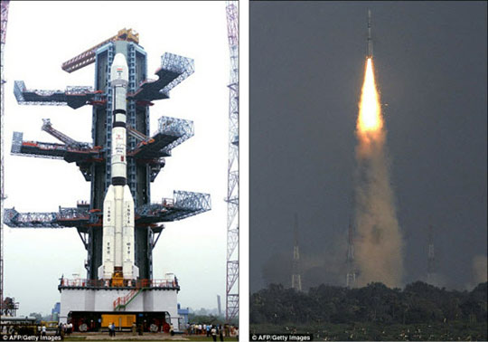 Ấn Độ: Tên lửa mang vệ tinh phát nổ