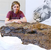 Hộp sọ khủng long nguyên vẹn ở Canada