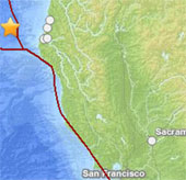 Động đất 6,9 độ ngoài khơi California