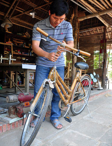Biến tre gai thành khung xe đạp xuất khẩu