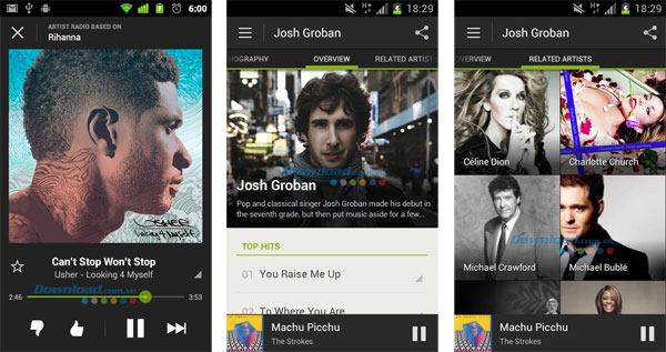 Spotify for Android Top 10 ứng dụng hay nhất trên máy tính bảng Android