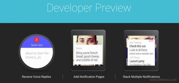 Google công bố chi tiết Android Wear: Đa dạng các thông báo