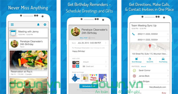 EasilyDo for Android Phần mềm quản lý công việc hiệu quả trên Android