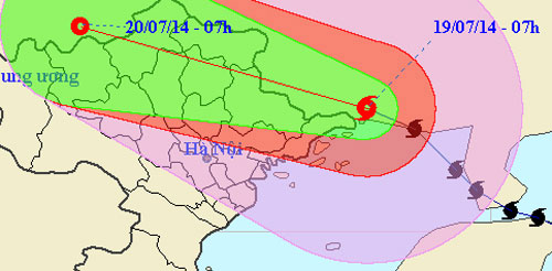 Bão Rammasun đã sang Trung Quốc