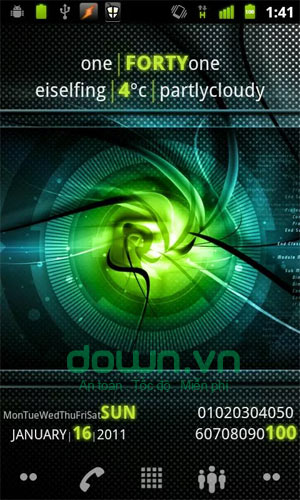 Minimalistic Text Top Widget đồng hồ đẹp và tiện dụng trên Android