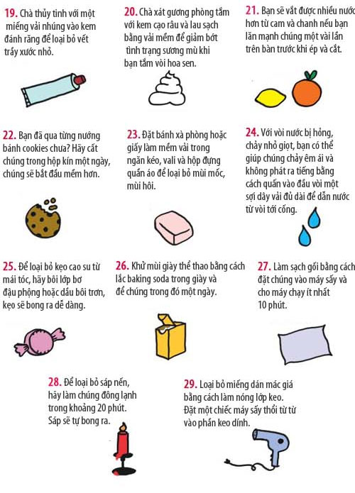 Những mẹo vặt gia dụng hữu ích