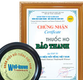 Nhãn hiệu nổi tiếng 2014 có sự góp mặt của thuốc ho đông dược Bảo Thanh