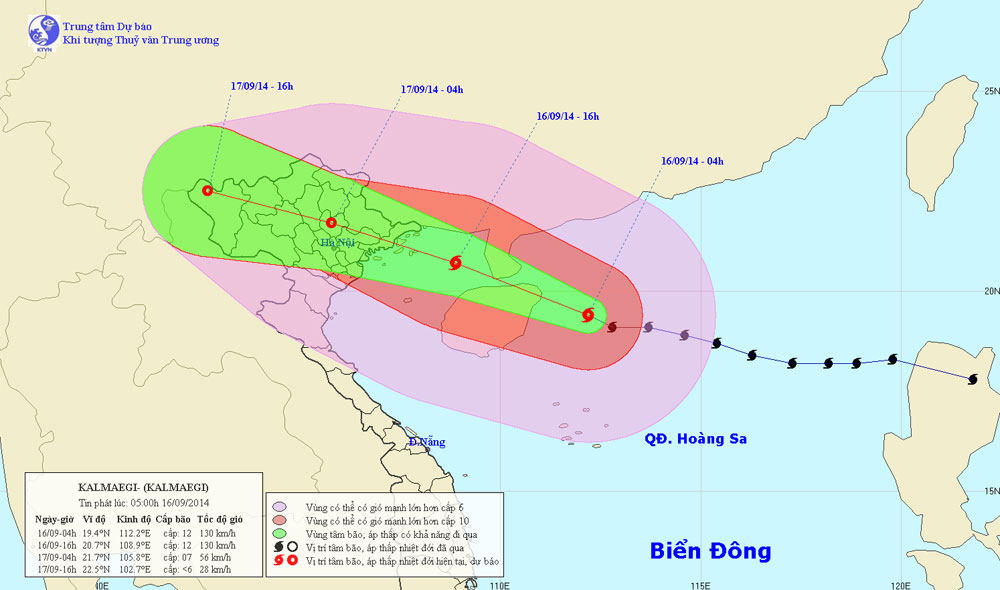 Bão Kalmaegi di chuyển với tốc độ cực nhanh