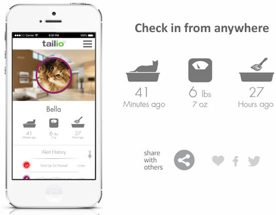 Tailio - Chiếc hộp thông minh theo dõi sức khỏe mèo