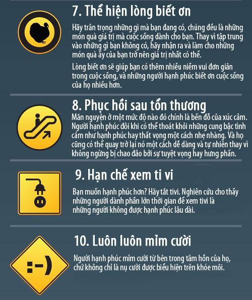 10 dấu hiệu chứng tỏ bạn hạnh phúc