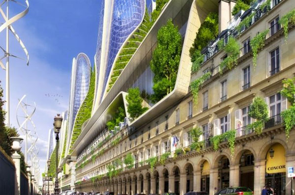 Ý tưởng về thành phố Paris hiện đại, thân thiện với môi trường vào năm 2050
