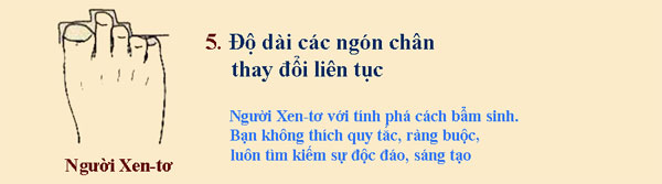 Đoán tính cách qua hình dáng bàn chân