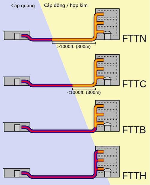 Internet cáp quang FTTH và FTTB, đâu là điểm khác biệt?