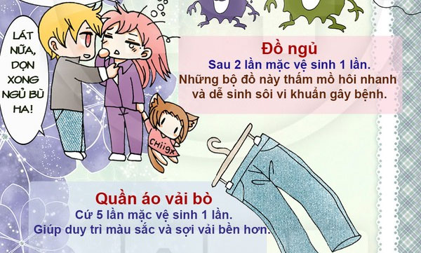 Lịch vệ sinh những 