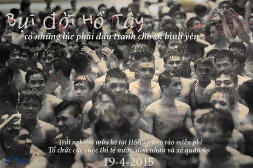 Hài hước ảnh chế trèo rào công viên nước tắm miễn phí