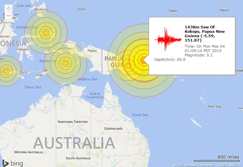 Động đất mạnh ở nam Thái Bình Dương chỉ gây sóng thần nhỏ