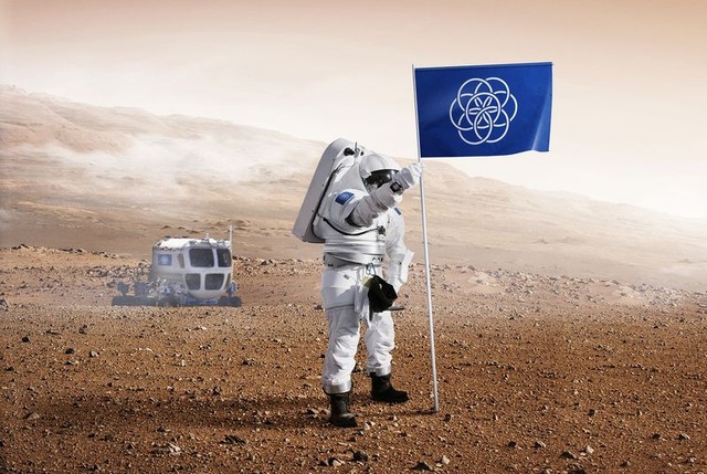 Lá cờ mà con người sẽ cắm lên hành tinh của người ngoài Trái đất