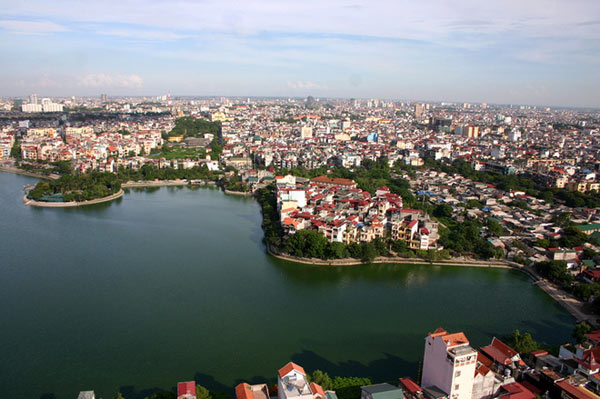 Những khoảng cây xanh của Hà Nội nhìn từ trên cao