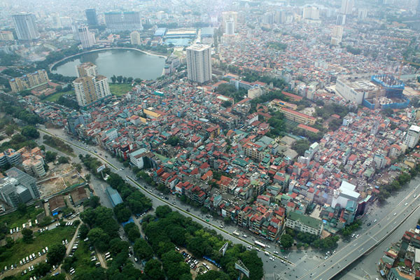 Những khoảng cây xanh của Hà Nội nhìn từ trên cao