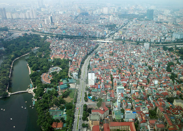 Những khoảng cây xanh của Hà Nội nhìn từ trên cao