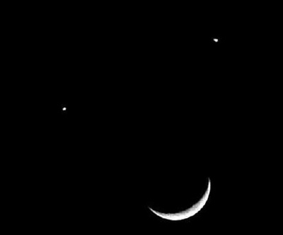 "Mặt cười" tạo từ Kim tinh, Mộc tinh và Mặt Trăng