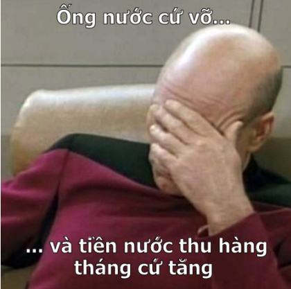 Cười vỡ bụng với ảnh chế vỡ đường ống nước sông Đà lần thứ 11
