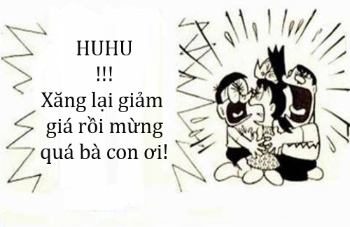 Ảnh hài hước chế giá xăng giảm xuống dưới 20.000 đồng