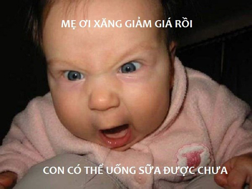 Ảnh hài hước chế giá xăng giảm xuống dưới 20.000 đồng