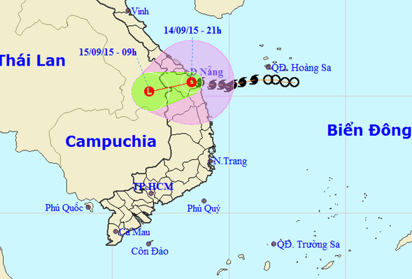 Bão số 3 áp sát Quảng Nam - Quảng Ngãi
