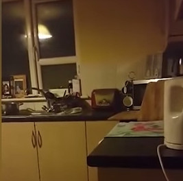 Video: Cảnh "khách ma" đột nhập nhà bếp?