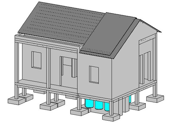 Nhà di động chống bão cho đồng bào miền Trung