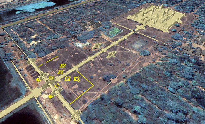 Quần thể tháp bí ẩn bị chôn vùi bên dưới đền Angkor Wat