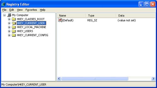 Bạn vào Start -> Run, nhập vào regedit -> nhấn Enter hoặc OK