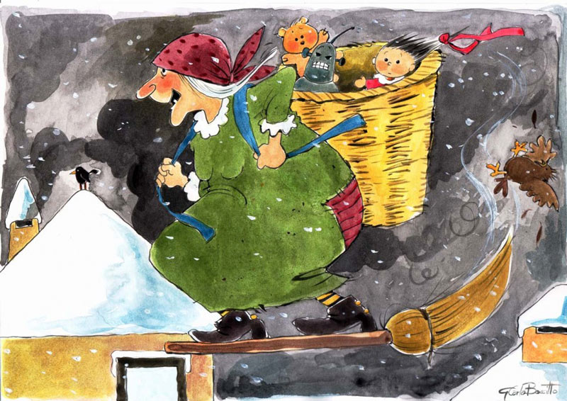 La Befana mang cả hai tính cách: tốt bụng và xấu tính. Bà biết rất rõ tính cách của từng em bé để chọn món quà cho chúng.