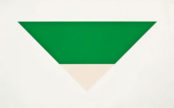 Bức vẽ "Green White" (1968) của Ellsworth Kelly trị giá 3,5 triệu USD.