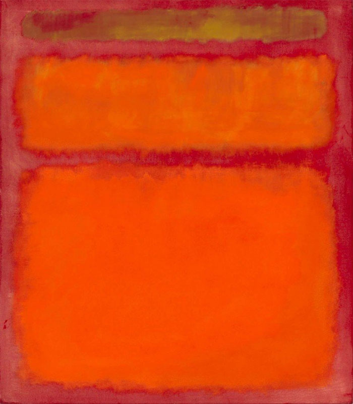 Tác phẩm "Orange, Red, Yellow" của họa sĩ Mark Rothko, trị giá 86,9 triệu USD.