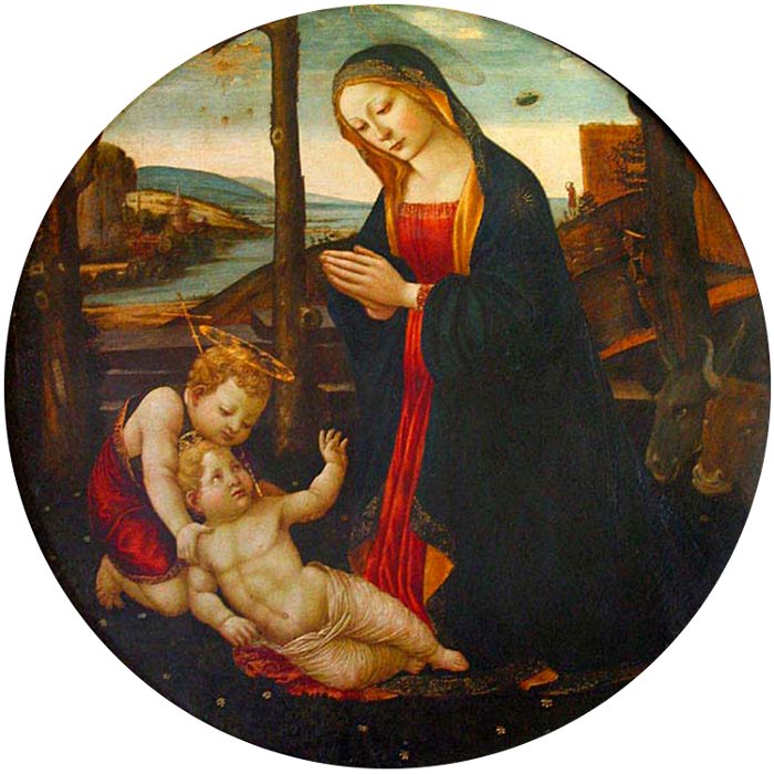 Bức tranh "Đức mẹ, Chúa hài đồng và tiểu thánh John". 