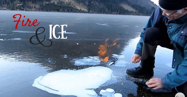 Kỳ lạ hiện tượng "hồ băng bốc cháy" đang lan truyền dữ dội