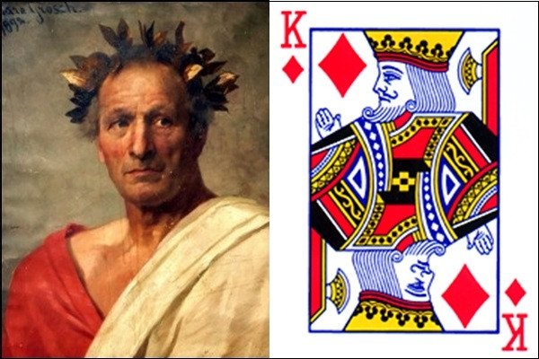 Quân bài K rô là Gaius Julius Caesar.