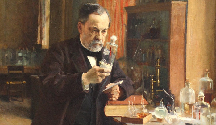 Louis Pasteur trong phòng làm việc.