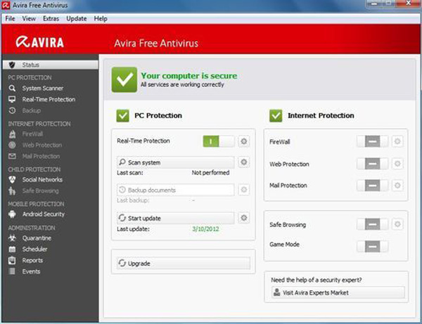 Avira Free Antivirus Avira Free Antivirus