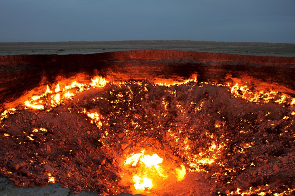 Cổng địa ngục ở Turkmenistan.