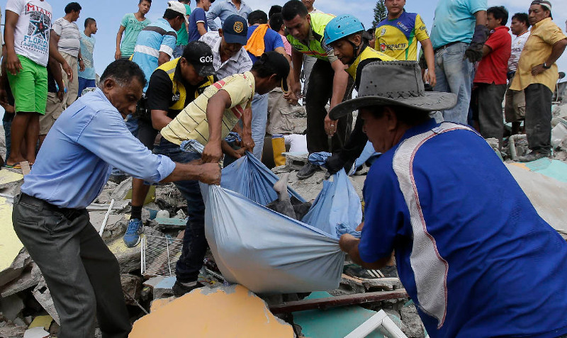 Động đất tại Ecuador: Số người thiệt mạng lên tới con số 413
