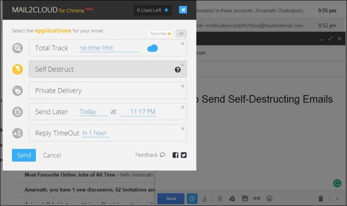 Cách gửi email tự hủy trong Gmail