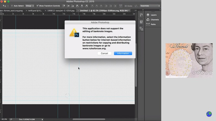 Bạn không thể photocopy tiền giấy, thậm chí photoshop cũng không làm được