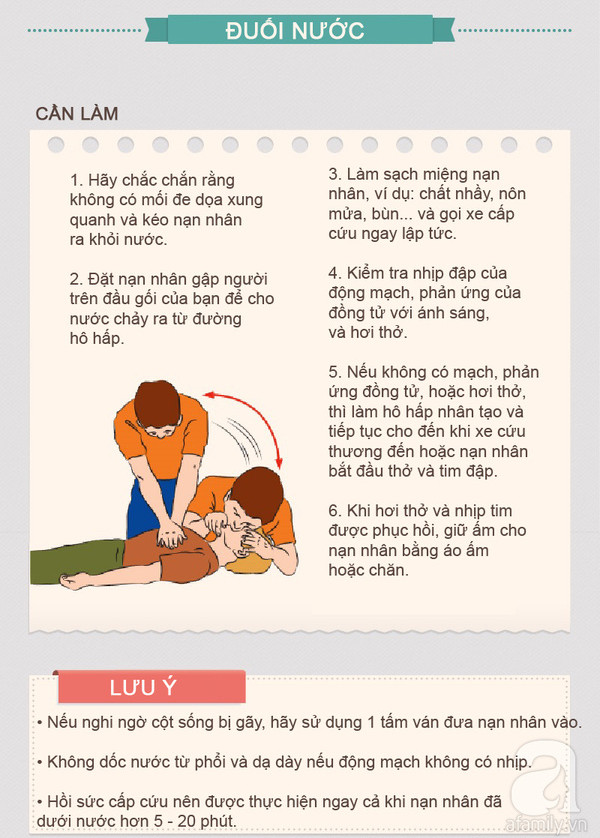 Sơ cứu đúng nạn nhân bị chấn thương đầu, ngất xỉu, đuối nước và vết cắn