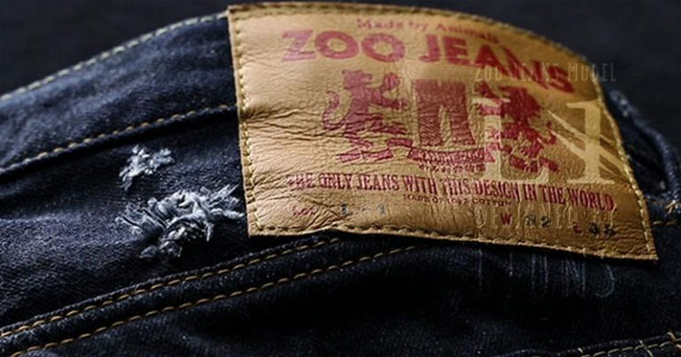 Nhật Bản dùng sư tử để làm quần jeans rách